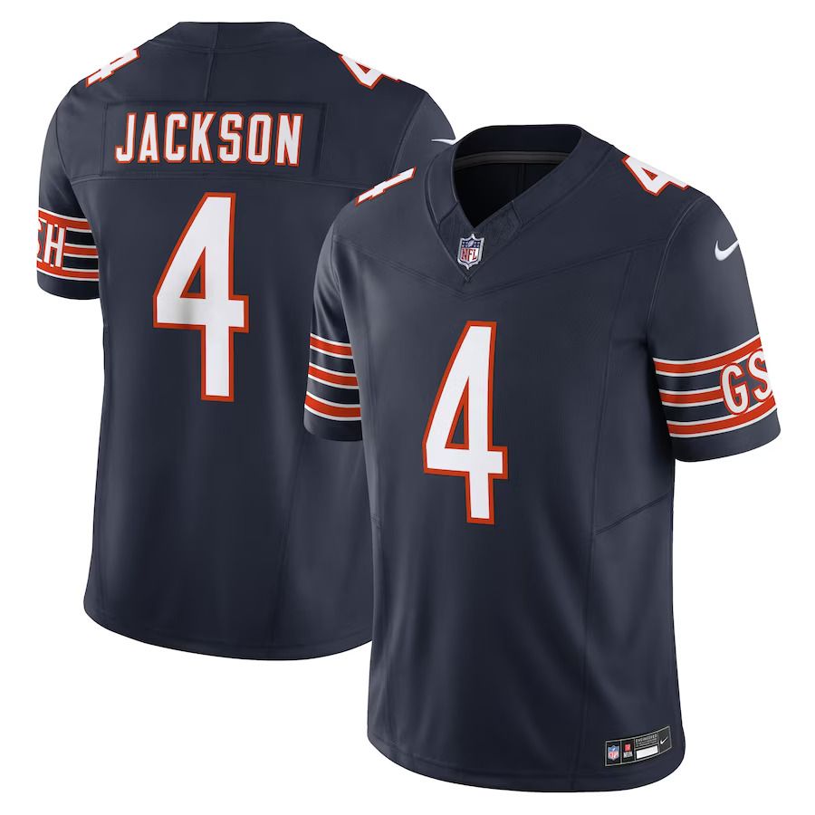 Men Chicago Bears 4 Eddie Jackson Nike Navy Vapor F.U.S.E. Limited NFL Jersey